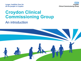 Introduction to NHS Croydon CCG