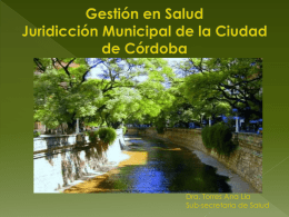 Gestión en Salud Municipalidad de Córdoba
