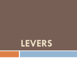 Levers - emmanueldrbbsclasses