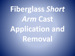 Short Arm Cast Application