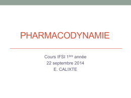 cours pharmacodynamie ifsi fdf 2014
