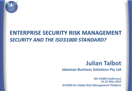 Enterprise Security Risk Assessment