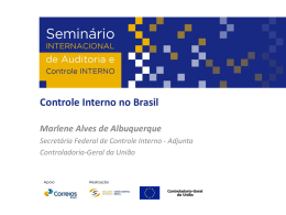 Palestra - Controle Interno no Brasil - Controladoria