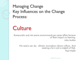 Managing Change Internal Causes of Change - econbus