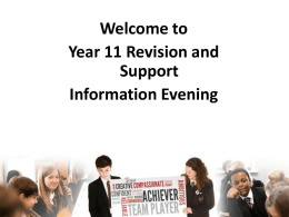 Yr11 Revision Support
