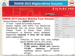 DOĞAKA, CNR EXPO İSMOB 2015 Mobilya Fuarı Bilgilendirme