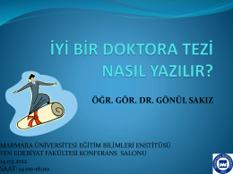 Yöntem - Marmara Üniversitesi