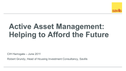 Working through - asset management
