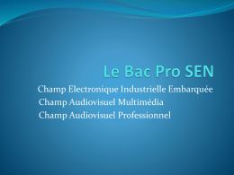 Le Bac Pro SEN - Site du BAC PRO SEN