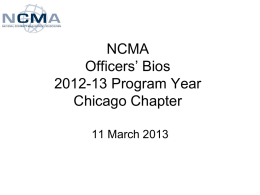 NCMA 2013-14 Chicago Chapter Leadership Bios Final 100213