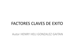 FACTORES CLAVES DE EXITO