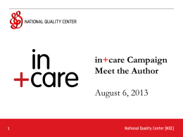 NYC Care Coordination Webinar Slides 8.6.13