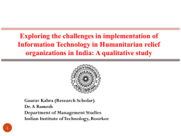 Exploring the challenges in implementation of