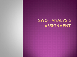 SWOT Analysis Assignment