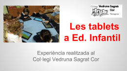 Les tablets a Ed. Infantil - Fundació Escola Cristiana de Catalunya