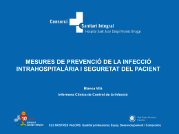Mesures de prevenció de la infecció intrahospitalària