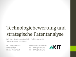 Technologiebewertung und strategische Patentanalyse