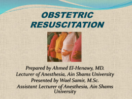 Obstetric resuscitation - asja