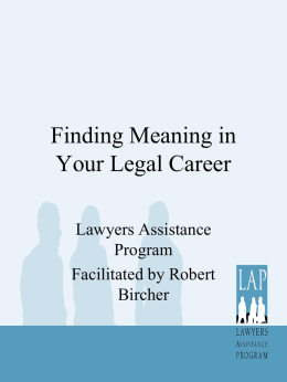 Finding Meaning in Your Legal Career