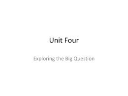 Treasures Unit Four Big Question