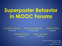 Superposter behavior in MOOC forums