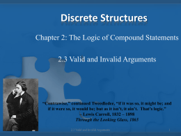 2.3 Valid and Invalid Arguments