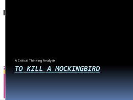 To Kill a Mockingbird