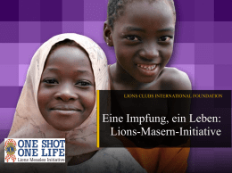 Allgemeine Masern-Präsentation - Lions Clubs International