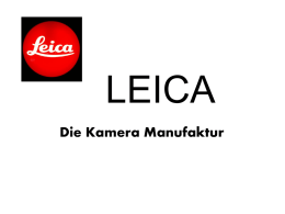 LEICA - Die Kamera Manufaktur