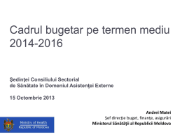 Cadrul bugetar pe termen mediu 2014-2016