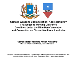 Somalia Contamination - Peace and Security Department