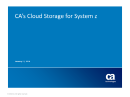 CA Cloud Storage for System z