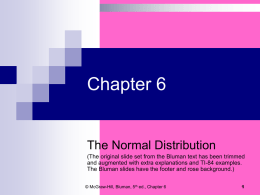 6.1 Normal Distributions