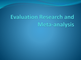 March 13—Evaluation research and meta