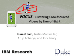FOCUS: Clustering Crowdsourced Videos by Line-of-Sight