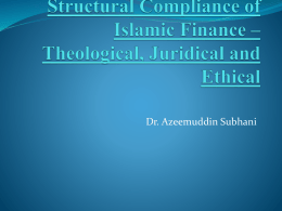 Structural Compliance of Islamic Finance from