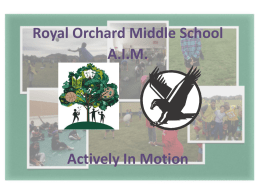 Royal Orchard Middle School A.I.M. Actively In Motion
