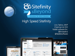 High Speed Sitefinity