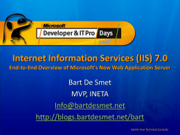 IIS 7.0 - Bartdesmet.net