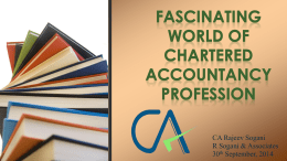 Fascinating World of Chartered Accountancy Profession