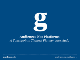Audience Not Platforms