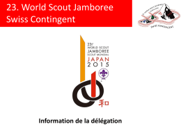Présentation Jamboree 2015 Japan Delegation Suisse