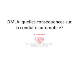 DMLA: quelles conséquences sur la conduite automobile?
