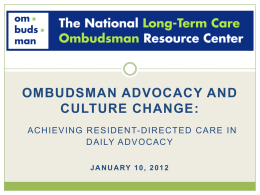 PPT - National Long-Term Care Ombudsman Resource Center.