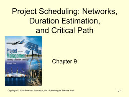 Project Scheduling: Networks, Duration Estimation, and