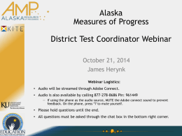 AMP DTC 10-21-2014 - Alaska Measures of Progress