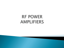 RF POWER AMPLIFIERS