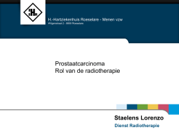 Prostaatkanker - Dr Lorenzo Staelens