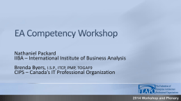 EACPW 1.4 - EA Competency Workshop