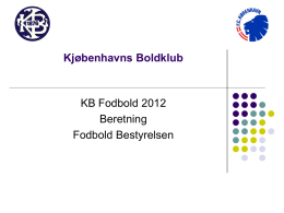 KB Fodbold årsberetning 2012.